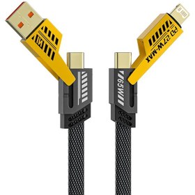 کابل چهارکاره تایپ سی لایتنینگ 65 وات مدل L-207